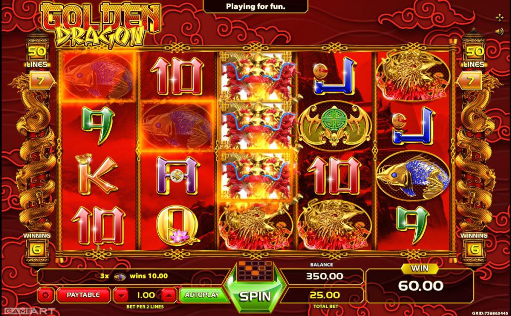 สล็อตค่ายjoker แตกง่าย Golden Dragon